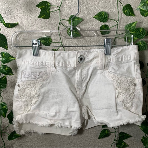 Amethyst Jeans Pants - Amethyst Jeans White Denim Shorts